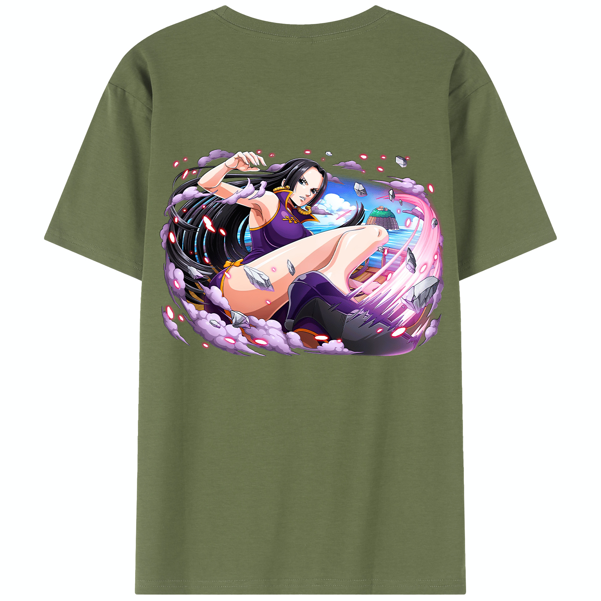 ワンピース ボア・ハンコック ONE PIECE Boa·Hancock 綿100％半袖Tシャツ（背面プリント）